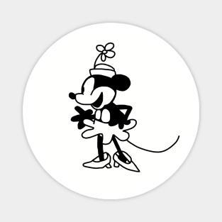 Steamboat Willie Chatty Cartoon Girl Mouse Magnet